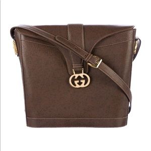 Authentic leather Gucci messenger bag.